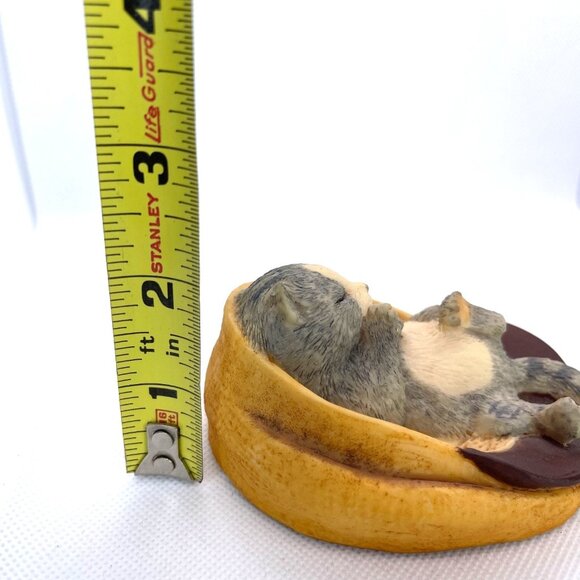 Aynsley MasterCraft Sleeping Grey Tiger Cat Kitty Kitten Hat Cap UK England VTG - Picture 8 of 9